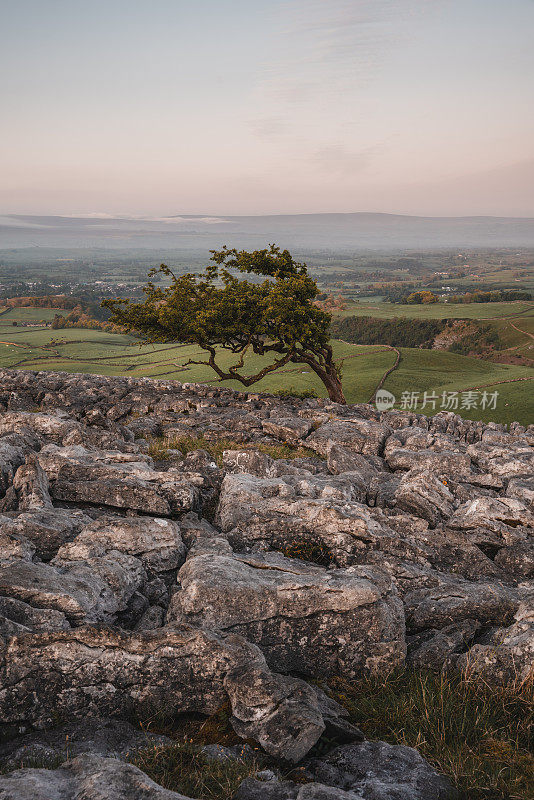 英国，英格兰，约克郡山谷，Twistleton Scars